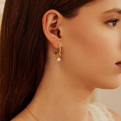 Pearly Lustre Top Grade Freshwater Pearl Earrings WE00650 | FLUID 4