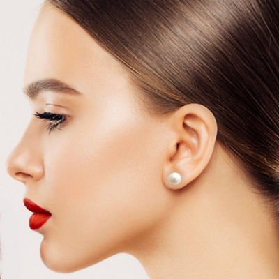 Chomel Freshwater Pearl Button Earrings 3
