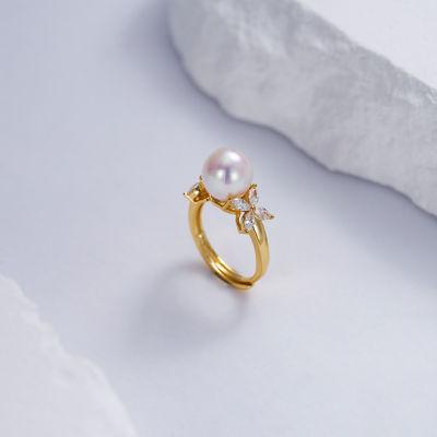 Pearly Lustre Top Grade Freshwater Pearl Ring WR00243 | EVERLEAF 2