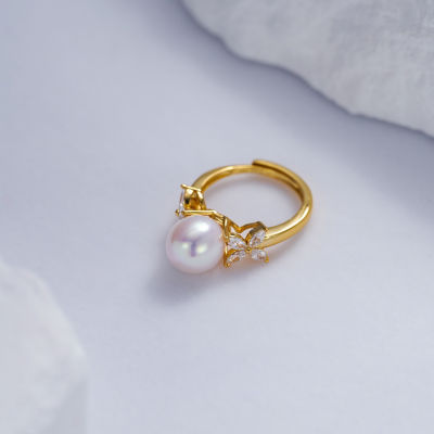 Pearly Lustre Top Grade Freshwater Pearl Ring WR00243 | EVERLEAF 4