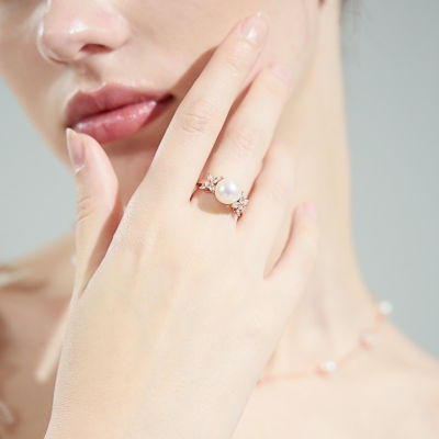 Pearly Lustre Top Grade Freshwater Pearl Ring WR00244 | EVERLEAF 5