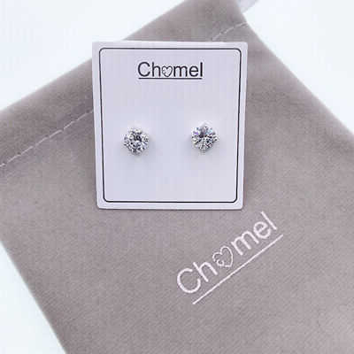 Chomel 7mm锆石单石耳钉 3