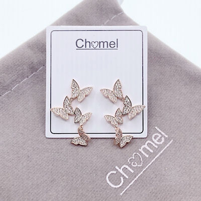 Chomel 蝴蝶飞舞锆石耳环 3