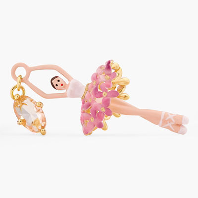 Les Néréides Ballerina, stone and enamelled flower bouquet earrings 3