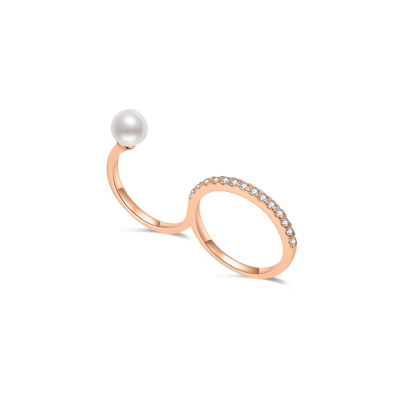 Pearly Lustre Top Grade Freshwater Pearl Ring WR00247 1