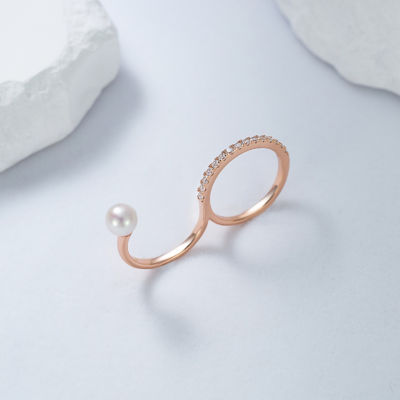 Pearly Lustre Top Grade Freshwater Pearl Ring WR00247 3