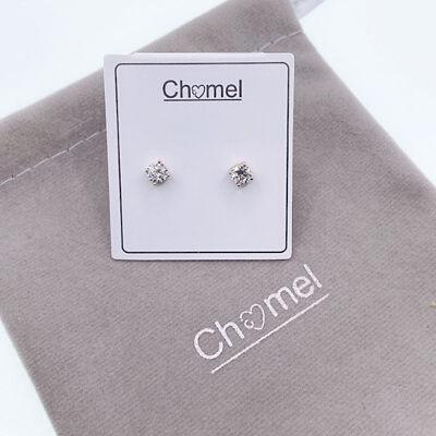Chomel 7mm锆石单石耳钉 3