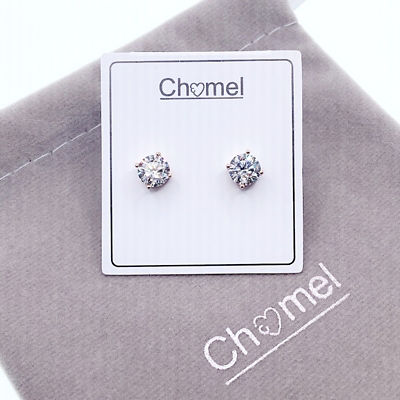Chomel 6mm Cubic Zirconia Solitaire Earrings 3