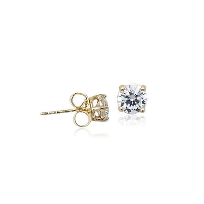 Chomel 6mm Cubic Zirconia Solitaire Earrings 4