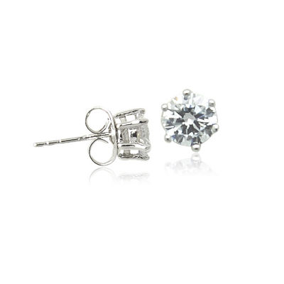 Chomel 6mm Solitaire Cubic Zirconia Earring 4