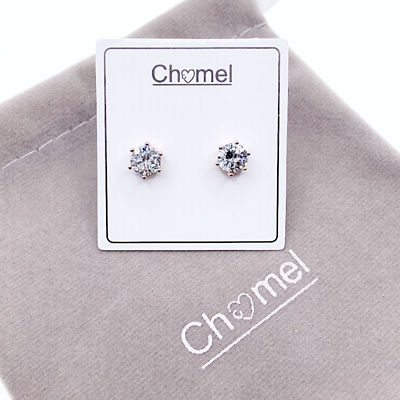Chomel 7mm锆石单石耳钉 3