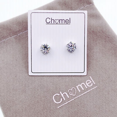 Chomel 7mm锆石单石耳钉 3