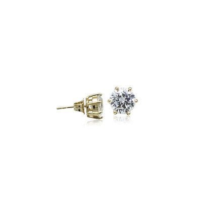 Chomel 6mm Cubic Zirconia Solitaire Earring 4
