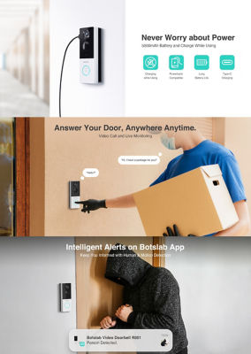 Botslab Video Door Bell 2K Camera Wireless Doorbell Smart Doorbell (R801) 4