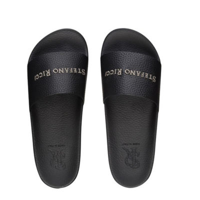 STEFANO RICCI CALFSKIN LEATHER SLIDES 4