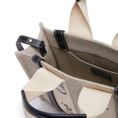 CHLOE Small Woody Tote Bag White Blue CHC22AS397I2691J 3