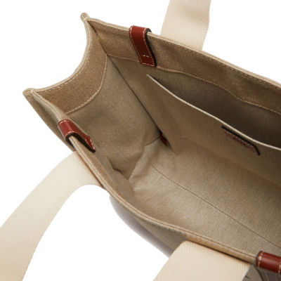 CHLOE Woody Medium Tote Bag White Brown CHC22AS383I2690U 3