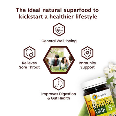 HONEYWORLD {Bundle of 2] Raw Manuka Honey UMF 5+ 500g 3