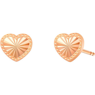 Goldheart Arden Rose Gold Heart Earrings 1