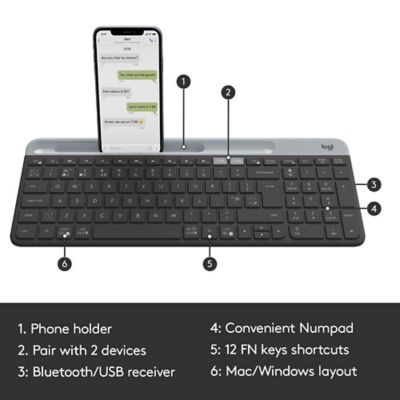 LOGITECH K580 Multi-Device White 6