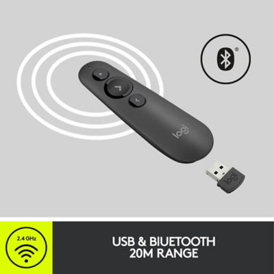 LOGITECH R500 Laser Presentation Remote (Graphite) - CLASS 1 Laser 3