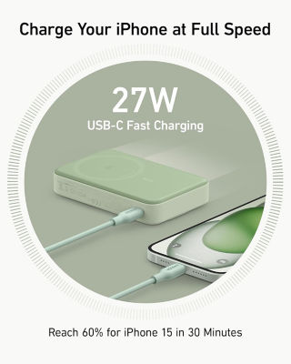Anker MagGo Power Bank 10000mAh Qi2 Portable Charger A1654 5