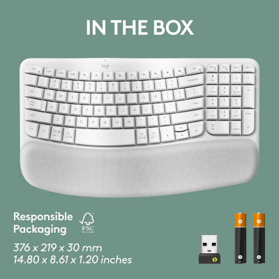 LOGITECH WAVE KEYS - OFF WHITE/PALE GREY 5