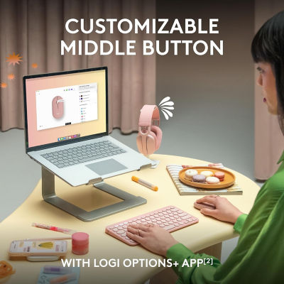 LOGITECH Pebble Mouse 2 M350s - Tonal Rose 5