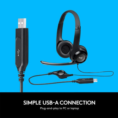 LOGITECH H390 USB Computer Headset - OFF-WHITE 4