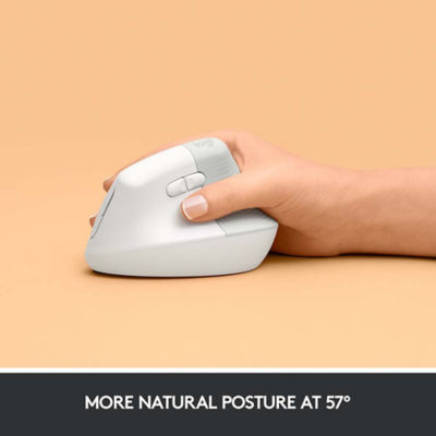 LOGITECH LIFT VERTICAL ERGONOMIC MOUSE - PALE GREY 5