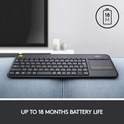 LOGITECH K400 Plus HTPC Wireless Keyboard- Black 3
