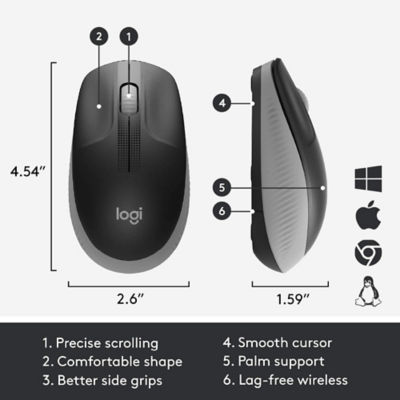 LOGITECH WIRELESS MOUSE M190 - Blue 6