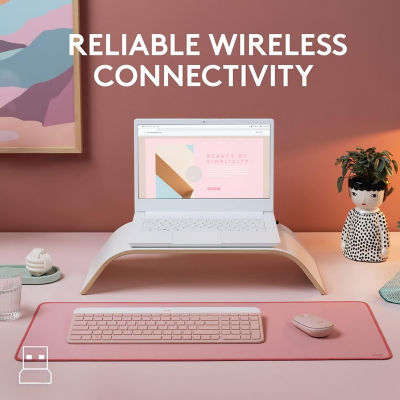 LOGITECH MK470 Wireless Slim Combo - Rose 6