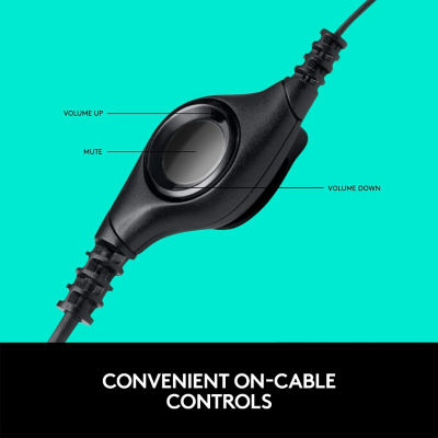 LOGITECH H390 USB Computer Headset - ROSE 3