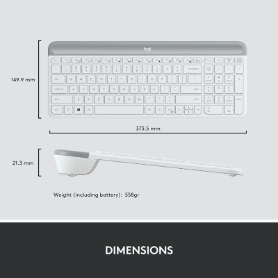 LOGITECH MK470 Wireless Slim Combo - Off White 4