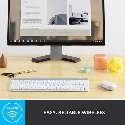 LOGITECH MK470 Wireless Slim Combo - Off White 5
