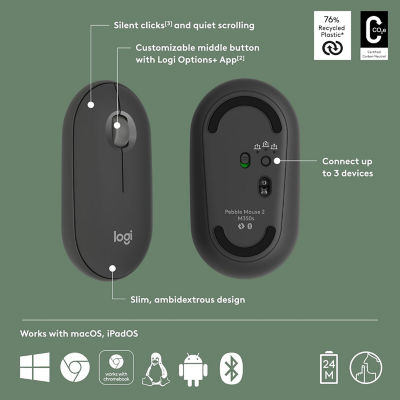 LOGITECH Pebble Mouse 2 M350s - Tonal Graphite 5