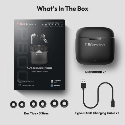 Nakamichi P800 Hybrid ANC True Wireless Earbuds 18