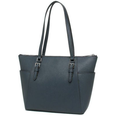 Buy MICHAEL KORS Charlotte Tote Navy With Silver Hardware 35F0SCFT3L Online in Singapore iShopChangi