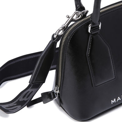 MARC JACOBS Small Leather Dome Satchel Crossbody Bag Black 4S4HSC003H02 6