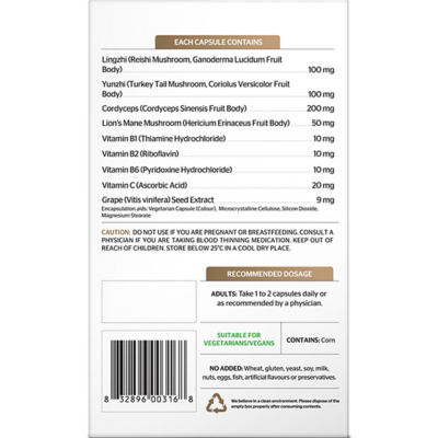 Holistic Way Premium Gold 御品灵芝 — 清真与纯素 (30 粒素胶囊) 11