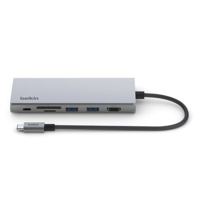 Belkin Usb-C Hub 7-In-1, 2X Usb-A, 100W Pd, 4K Hdmi, Sd 3.0 Card Reader, Microsd 3.0. 4