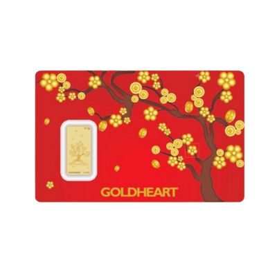 Buy 999 Gold 0.1G Cherry Blossom Gold Bar Online in Singapore