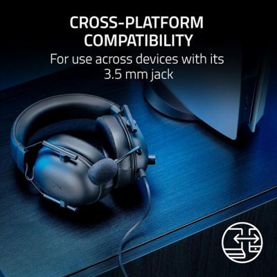 Razer Blackshark V2 X (Playstation Licensed) - Wired Console Esports Headset - Black - Nasa + Ap Packaging 7