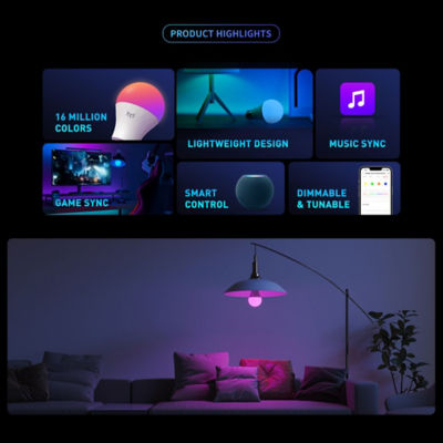 Yeelight [BUNDLE OF 4] Yeelight Smart LED Bulb W4 Multicolor 3