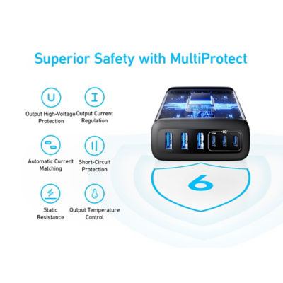 Anker Charger 112W 6 Ports USB C Charger SG 3 Pin USB Charger A2154 7