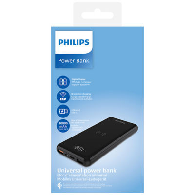 Philips 10,000mAh Powerbank, Wireless Charge 3