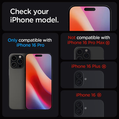 SPIGEN [Bundle of 2] Spigen iPhone 16 Pro Tempered Glass EZ Fit 2