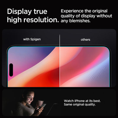 SPIGEN [Bundle of 2] Spigen iPhone 16 Pro Tempered Glass EZ Fit 5