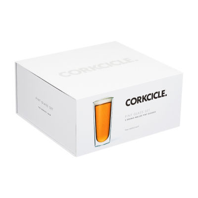 Corkcicle Pint Glass - Clear , 2 Pcs Box Set 5